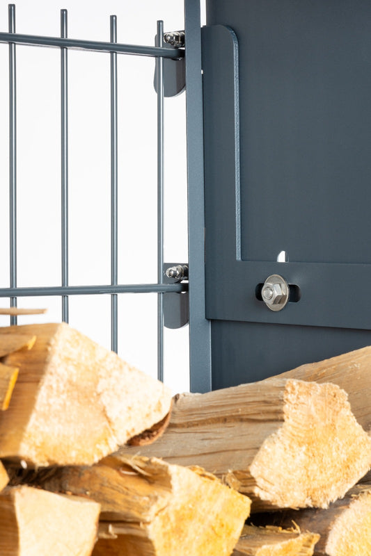 Kaminholzregal Stabgitterzaun